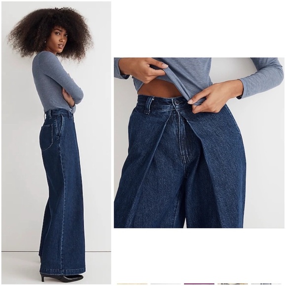 Madewell Extra Wide Leg Jeans Size 28 - Picture 2 of 16